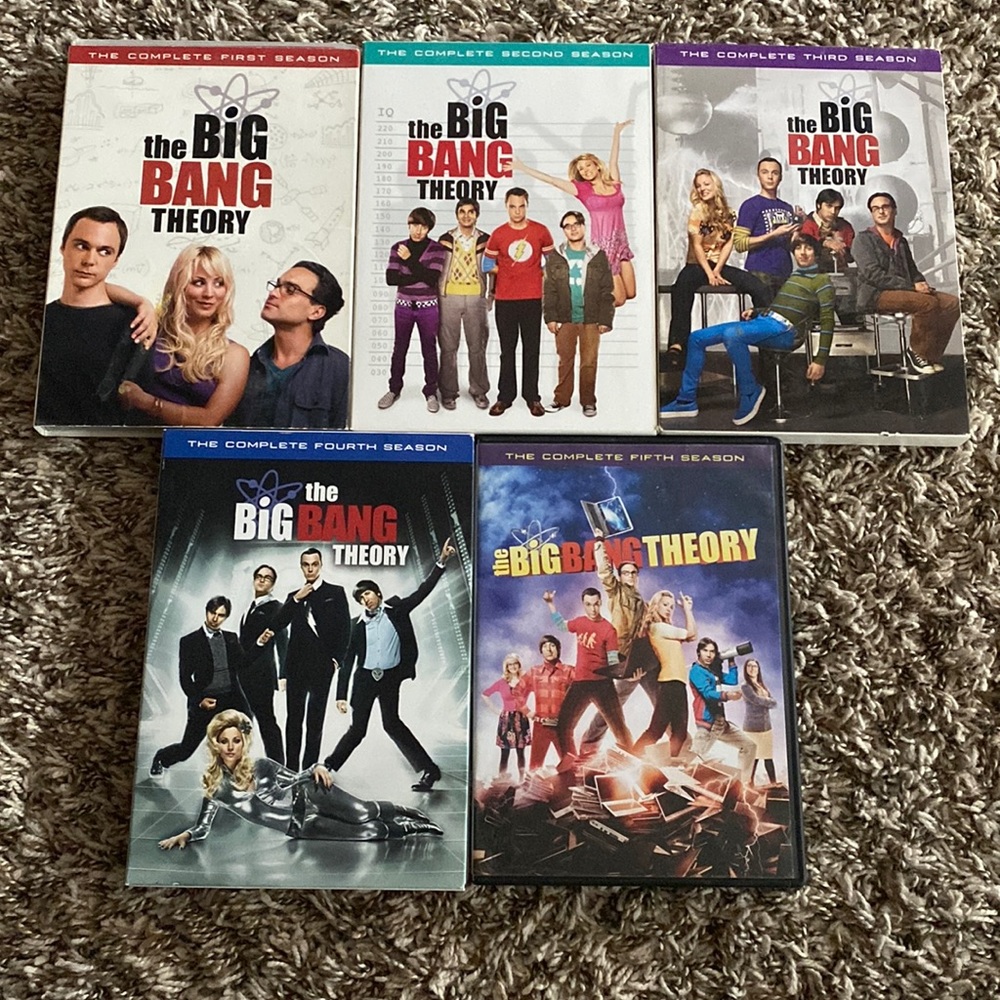 Big Bang theory dvds 5 seasons